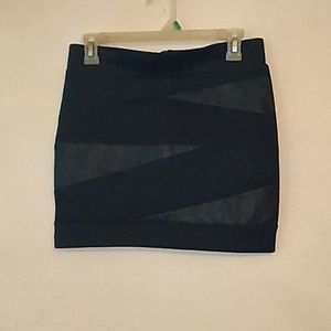 Black Pleather Miniskirt